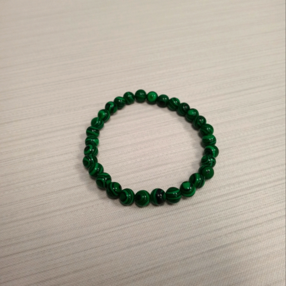6MM Bead Malachite Bracelet